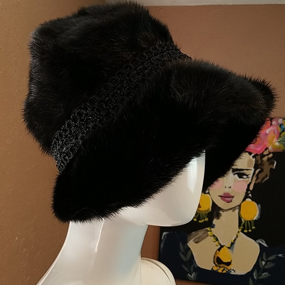 1950s real blackglama mink hat. - Picture 2 of 8